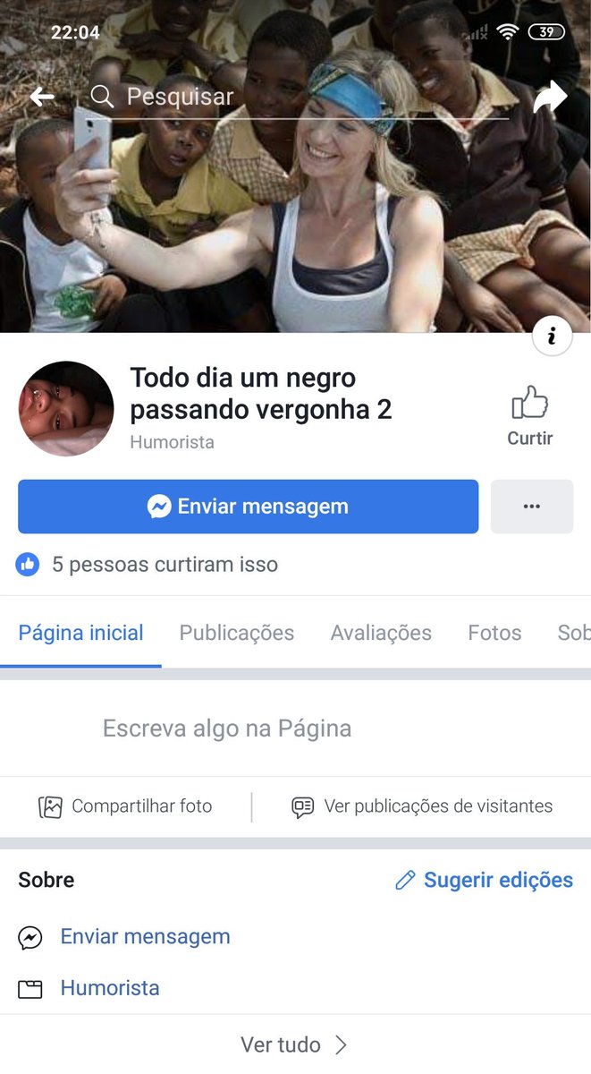 ERacistas's tweet photo. Venho pedir pra vocês denunciarem essa página no Facebook, já é a segunda vez que peço aqui, ela tinha sido apagada, mas criaram de novo... https://t.co/Mb5lMyA3m4