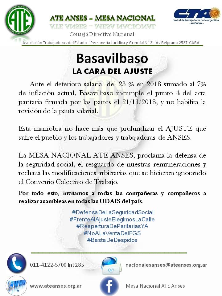 ATE ANSES - MESA NACIONAL tweet media