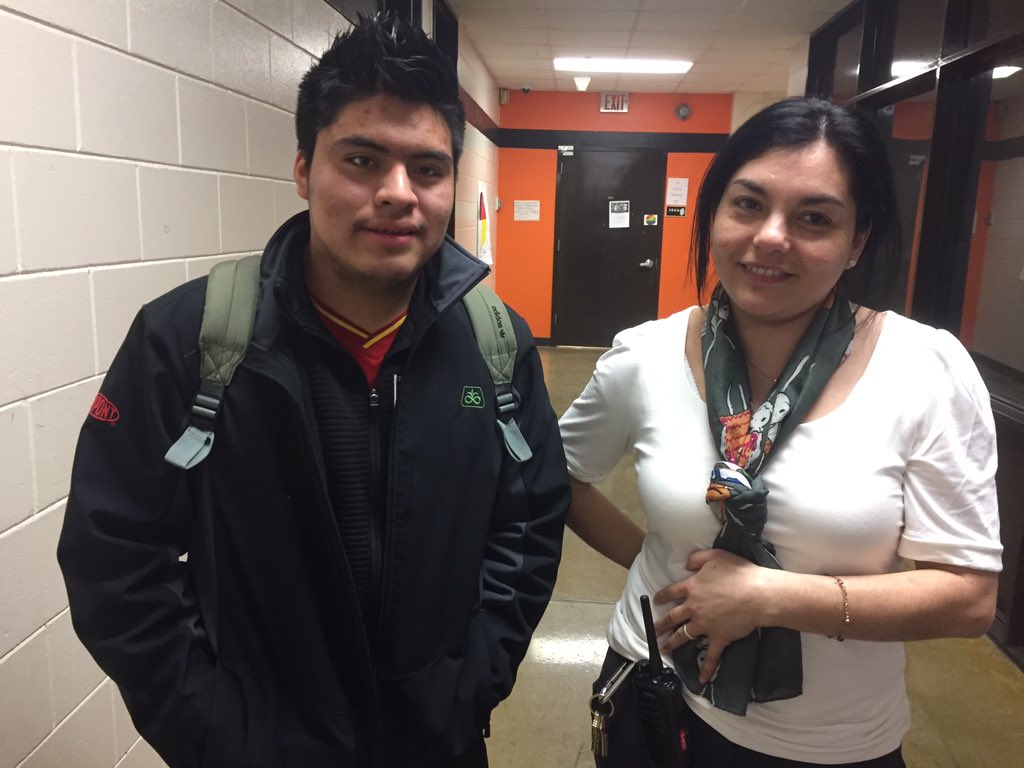 SouthHighMpls's tweet photo. Making students and families feel welcome AND connected at school is the transcendent work of Bilingual Associate Educator Heather Hinrichsen & Family Liaison Esmeralda Duran-Silvan. #Breakingbarriers #FluencyInCompassion #ParaprofessionalsWeek https://t.co/0rfkuomHso
