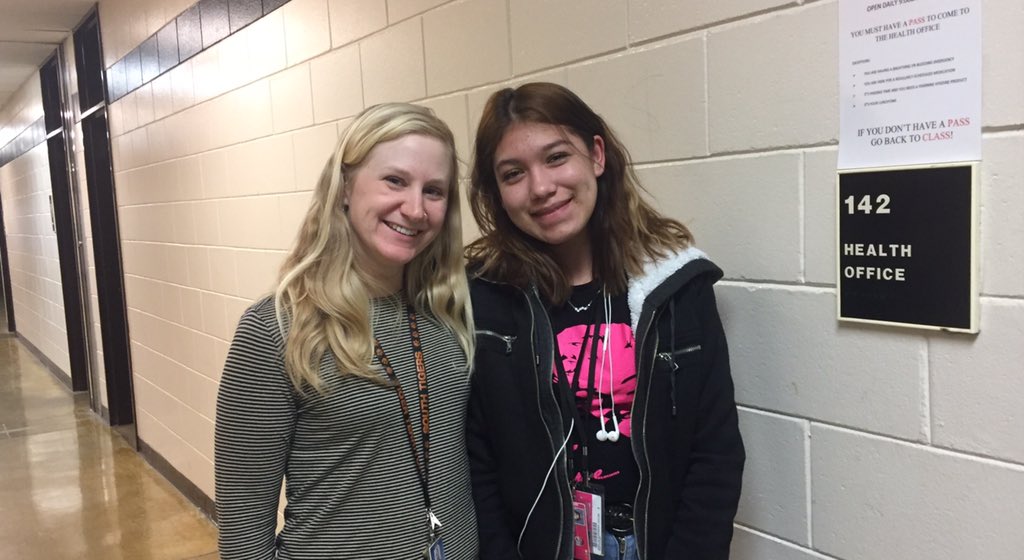 SouthHighMpls's tweet photo. Making students and families feel welcome AND connected at school is the transcendent work of Bilingual Associate Educator Heather Hinrichsen & Family Liaison Esmeralda Duran-Silvan. #Breakingbarriers #FluencyInCompassion #ParaprofessionalsWeek https://t.co/0rfkuomHso