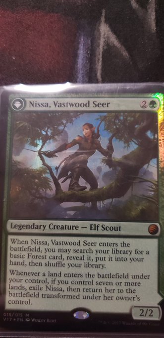 2 pic. Nissa is bae 😻❤ love this deck #mtg #magicthegathering #nissasageanimist #nissavastwoodseer https://t