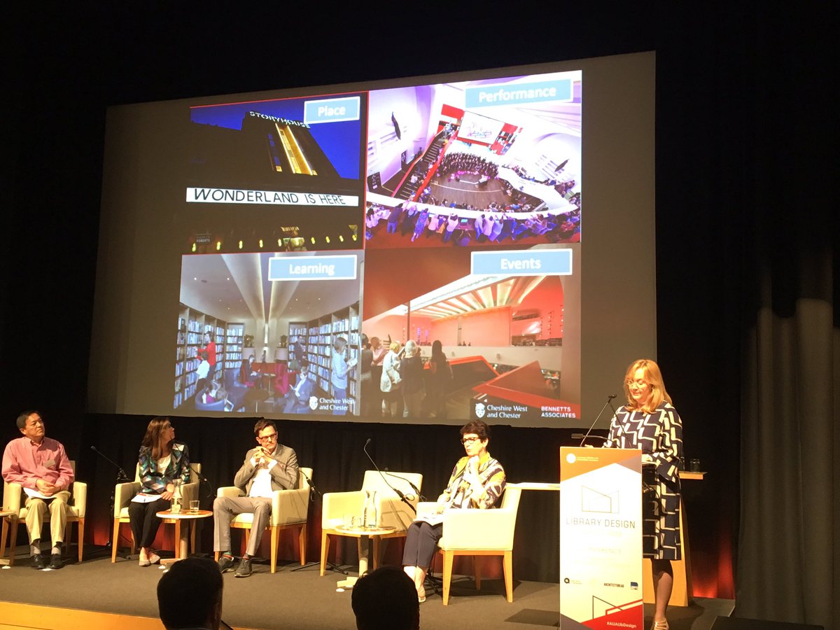 janecowell8's tweet photo. First highlight is Storyhouse #Lubrary in Chester - remembering my wonderful tour with @publiclibnews of this gorgeous place #ALIALibDesign https://t.co/d1Iu9lQiL7