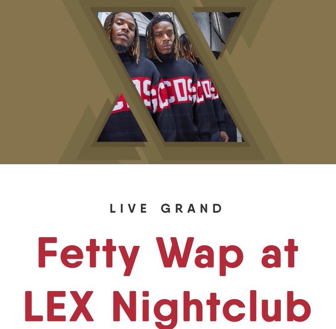 April 6 ⁦@LexNightclub⁩ ⁦@grandsierra⁩ #outdate #concert #fettywap https://t.co/iSqhNRUMyJ<a class="tags" target="_blank" title="On Twitter" href="/?out=eyJ0eXAiOiJKV1QiLCJhbGciOiJIUzUxMiJ9.eyJpYXQiOjE3MjQ2MDkyNzgsImlzcyI6InR3cG9ybnN0YXJzLmNvbSIsIm5iZiI6MTcyNDYwOTI3OCwiZXhwIjoxNzU2MTQ1Mjc4LCJyZWRpcmVjdF91cmwiOiJodHRwczovL3R3aXR0ZXIuY29tL0xleE5pZ2h0Y2x1YiJ9.yEjFGKwfL0WeG7IgFNiesfW1iSD4DCEPn5FCF5JYaePdwNHPx1hr6khQ3h_UA3VSKmX7YVU3RkYWl-GuBXWLSQ">@LexNightclub</a><a class="tags" target="_blank" title="On Twitter" href="/?out=eyJ0eXAiOiJKV1QiLCJhbGciOiJIUzUxMiJ9.eyJpYXQiOjE3MjQ2MDkyNzgsImlzcyI6InR3cG9ybnN0YXJzLmNvbSIsIm5iZiI6MTcyNDYwOTI3OCwiZXhwIjoxNzU2MTQ1Mjc4LCJyZWRpcmVjdF91cmwiOiJodHRwczovL3R3aXR0ZXIuY29tL2dyYW5kc2llcnJhIn0.kgMy4Q5OcJ4JO47XBdM_xZXLS6GnW42jc6BoE5gJvjm7L8FHe5N3dwj9co10nFNn2RpghlNujNxmJXdV5Ai1Dg">@grandsierra</a><a href="/tag/outdate"class="tags">#outdate</a><a href="/tag/concert"class="tags"><span>#concert</span></a><a href="/tag/fettywap"class="tags"><span>#fettywap</span></a>