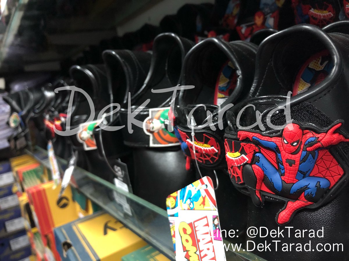 dek_tarad's tweet photo. #DekTarad #จำหน่าย #รองเท้านักเรียน #StudentShoe #อนุบาลชาย 
#Marvel #SuperHero #Spiderman 
#Ironman #Ben10 
Line:@ DekTarad 
https://t.co/A24T9NYUf3 https://t.co/hxjxZKWujt