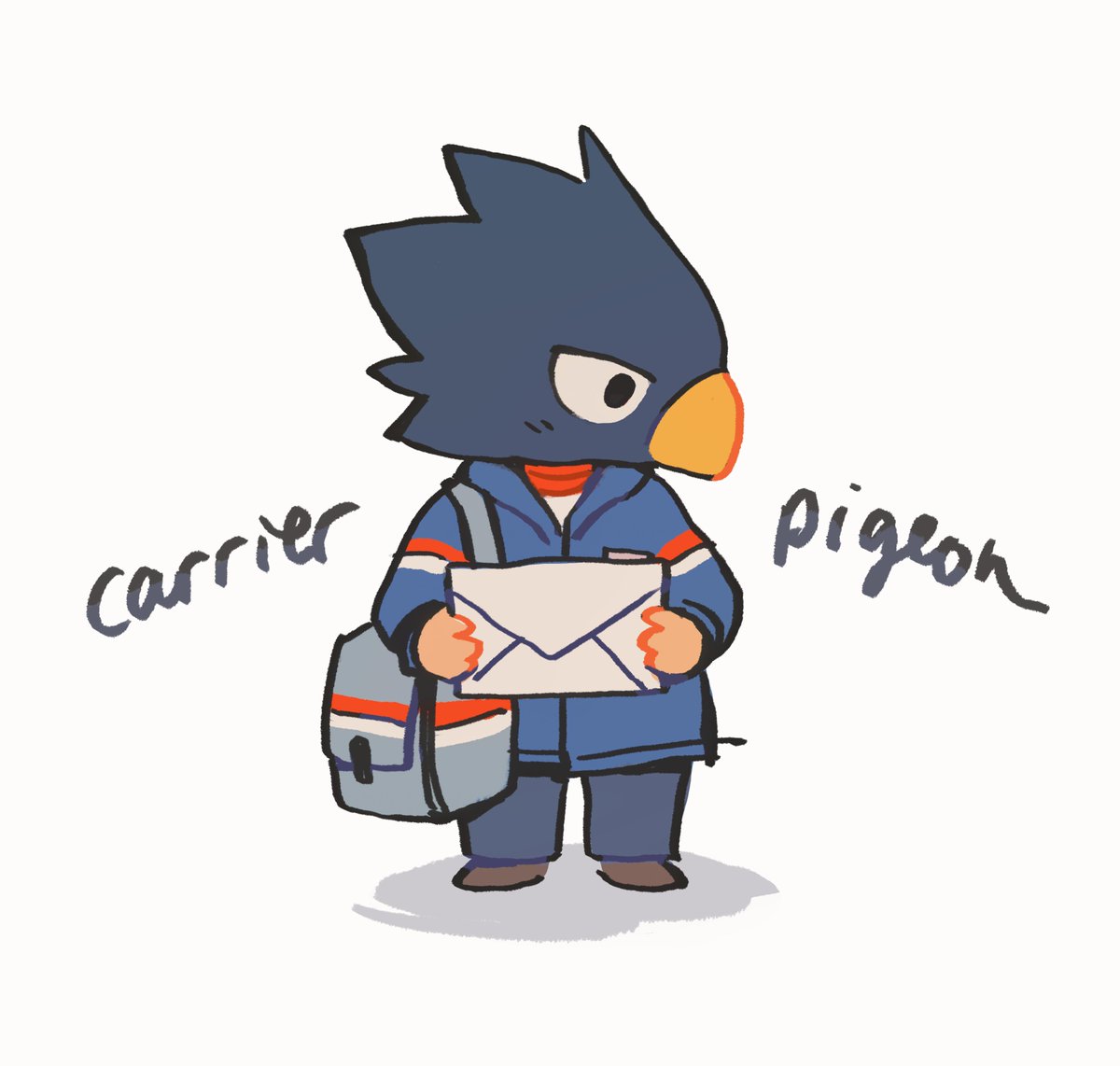 fenkko's tweet photo. postal worker tokoyami! he has a letter for you https://t.co/000nmuYA8c