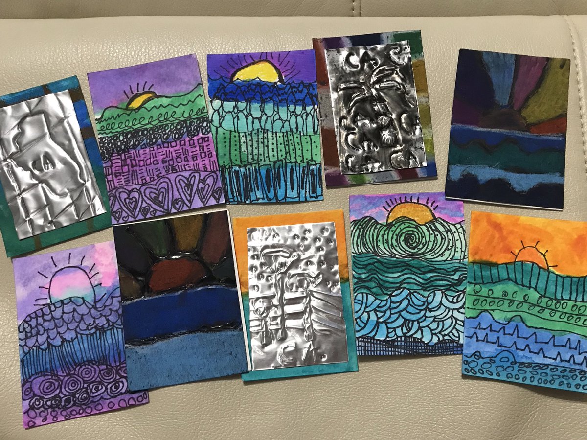 jenniferhopps's tweet photo. Thank you to Ms. San Miguel from @CameronWCUSD we’ve received your Artist Trading Cards! They turned out beautiful! #ATCswap https://t.co/4uU1FPtUGZ