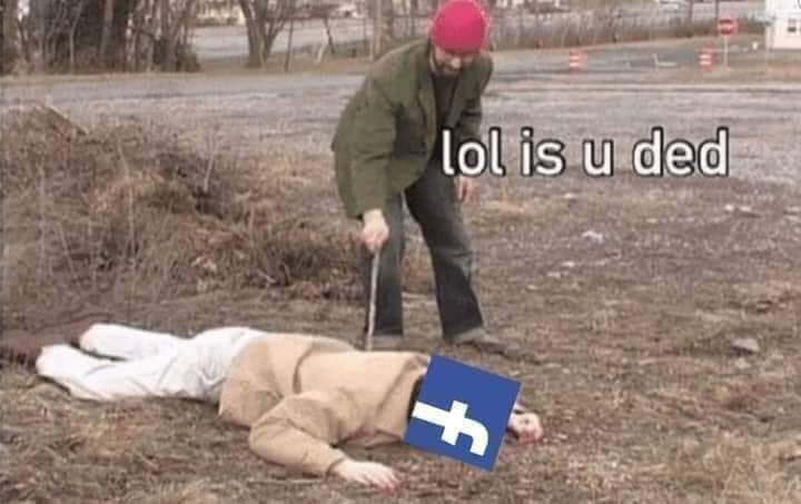 vidawithsteph's tweet photo. fb is back up and this is the first meme on my feed: 

#FacebookDown https://t.co/GqH55gvtz5