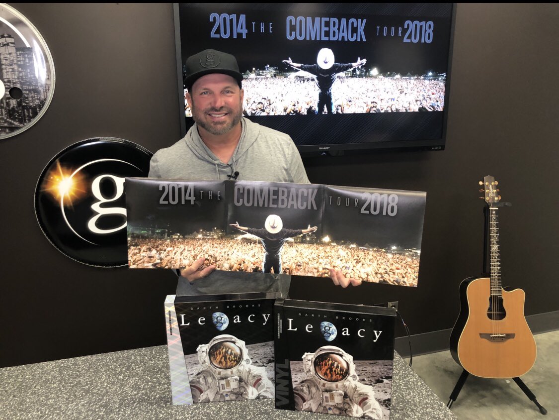 garthbrooks's tweet photo. Tomorrow at 10:15pm (ish) ET after the #iHeartAwards join Garth &amp; @MrBobbyBones for a live streaming  ‘After Party’ and YOUR chance to order #GARTHonVINYL at a special price https://t.co/MByMYTvpab 
-Team Garth https://t.co/CURzOFj9LI