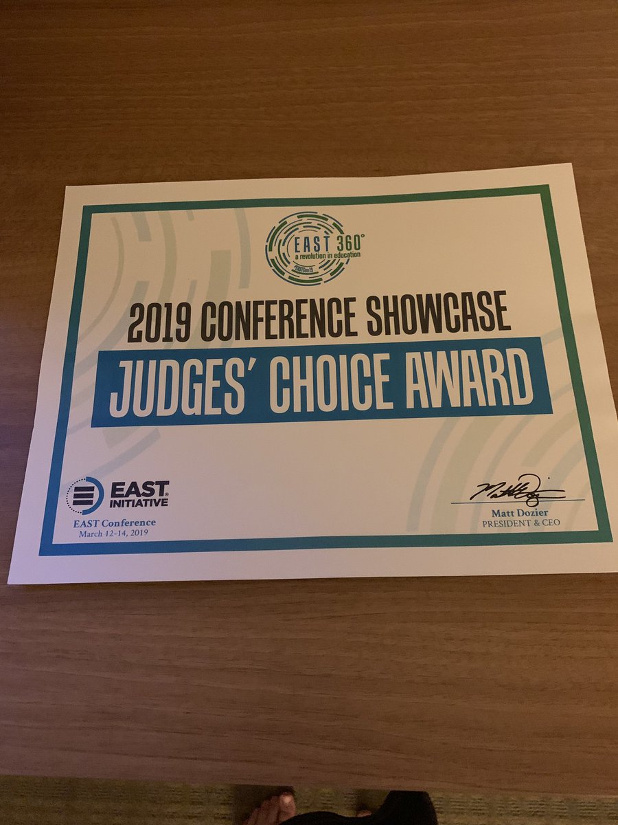 Great night at EASTCON19 Gala.  Pinkston Middle School East - Judges Award.  Thanks Josh Baker for helping our vision come true, couldn’t have done it without you. <a href="/BombersMh/">Mountain Home Public Schools</a> <a href="/laurabethbaker/">Mrs. Baker's Class</a> <a href="/PinkstonMiddle/">Pinkston Middle</a>