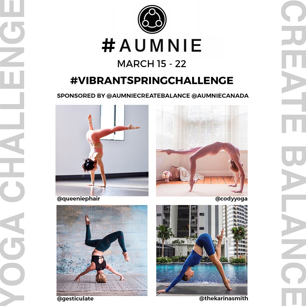 AUMNIE (@aumnie_yoga) on Twitter photo March 15th will be #AUMNIE first official yoga challenge! join co hosts <a href="/queeniephair/">Queenie Phair Yoga</a> @codyyoga @gesticulate <a href="/thekarinasmith/">Karina Smith</a> for the #VibrantSpringChallenge all levels of yoga are welcome to join and stand the chance to win the give away of an Aumnie M@quantum mat #AumnieCanada March 15th will be #AUMNIE first official yoga challenge! join co hosts <a href="/queeniephair/">Queenie Phair Yoga</a> @codyyoga @gesticulate <a href="/thekarinasmith/">Karina Smith</a> for the #VibrantSpringChallenge all levels of yoga are welcome to join and stand the chance to win the give away of an Aumnie M@quantum mat #AumnieCanada