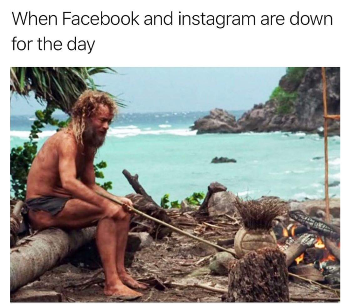 MultiverseI's tweet photo. Our day, Today! Feeling like cast away... #instagramblackout2019 #FacebookDown #whatsappdown #blackout_night https://t.co/a52DgMtZFx