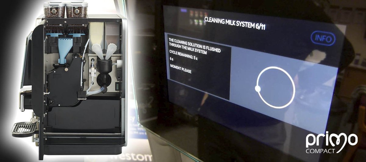 Our new machine - The Primo Compact - is extremely operator friendly:
Clean internal layout and step-by-step, on-screen cleaning and maintenance instructions. westomatic.com/primo-compact