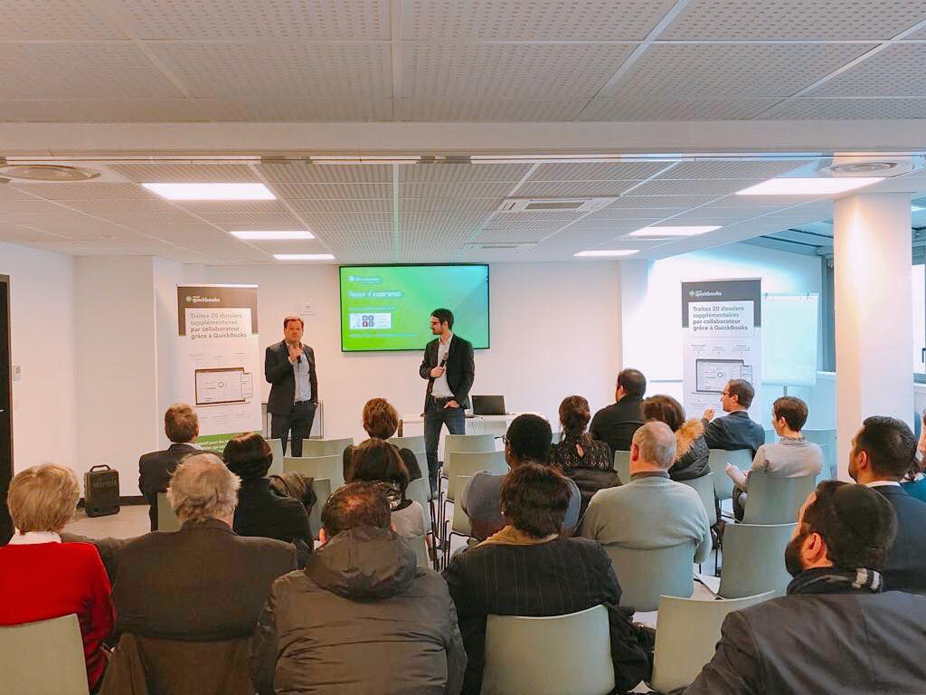 QuickBooksEC's tweet photo. À quoi ressemblera le cabinet de demain ? Quelles sont les solutions actuelles sur le marché ? On répond à tout en live à notre évènement QuickBooks Day au Conseil Régional de l'OEC Paris/IdF avec notre partenaire Erwan Lessard #QuickBooksDay #CabinetDeDemain 🚀📱 https://t.co/KdFi6IEVfT