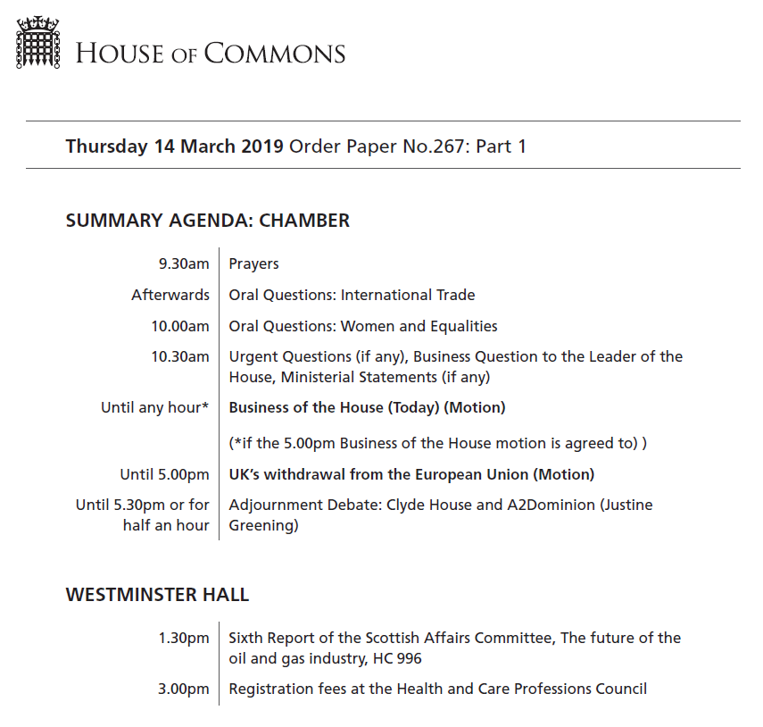 UK House of Commons on Twitter "Last night the House of Commons voted