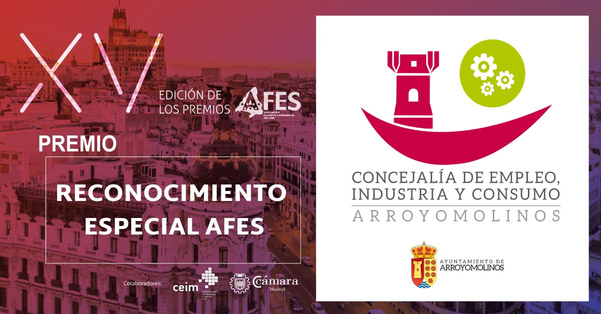 AFESempresas's tweet photo. RECONOCIMIENTO ESPECIAL AFES: Concejalía de Empleo, Industria y Consumo de @AytoArroyoMad
Por su iniciativa en proyectos en materia de Empleo y Formación a través de la Agencia de Colocación y en beneficio de los vecin@s del municipio.
https://t.co/BJvlmOIF9k
#PremiosAFES https://t.co/uN5sjbGXUT