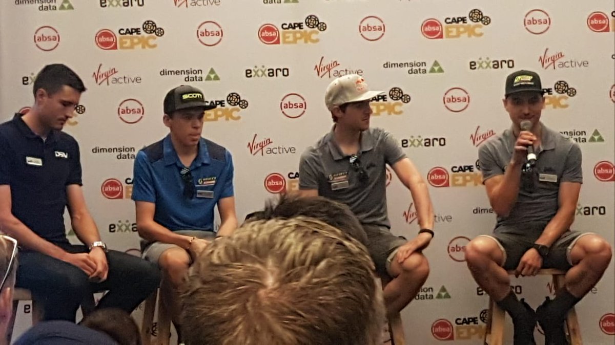 <a href="/GertHeyns/">Gert Heyns</a> @DSVProCycling will be back up to #Nino and #Lars <a href="/CapeEpic/">capeepic</a>
