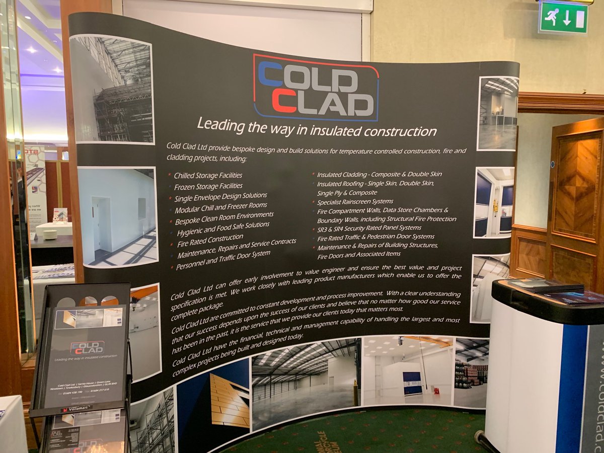 ShaneBrennanUK's tweet photo. We’re almost there - waiting for the start of our @fsdfuk #coldstorage2019 conference Thanks to our supporters @SMIworkwear @Coldclad @TCSandD https://t.co/1OBx8teOtb