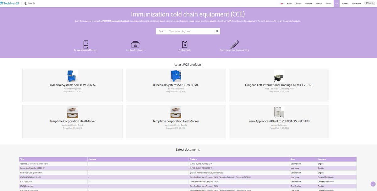 TechNet21Mod's tweet photo. We have a new Cold Chain Equipment (CCE) area full of useful documents, videos, pics, etc. for PQS product users!

Come and visit it, and give us some feedback!

More information in our forum post https://t.co/OUzf3UWDgJ

...or go directly to the CCE area https://t.co/4yYdqHFDIl https://t.co/zasMQRNfKv