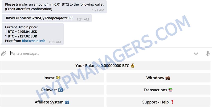 hyipmanagerscom's tweet photo. #Bitcoin #telegram #investment Bot Run you own telegram Investment bot in 1 day #cryptocurrency #hyip #doubler #gambling #invest #ripple #ethereum #tron https://t.co/sgvxIGkTEc https://t.co/kZP0I1vFHQ