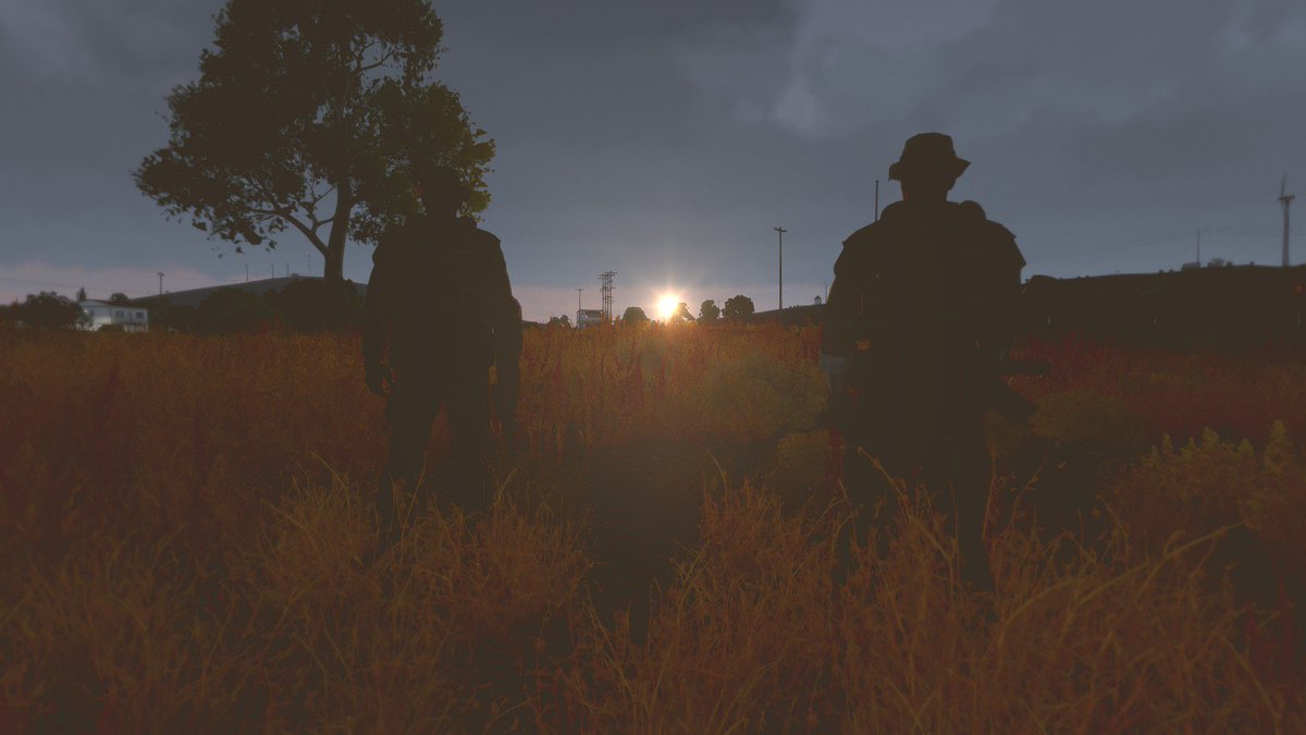 CyphasC's tweet image. I've been testing with lighting effects and this is the best I can up with. Now I am wanting to do all this ingame, so if anyone has an idea of how to create a "Dawn Service" lighting effect inside Arma 3, plz educate me...… lol.

@Arma3official #Arma3