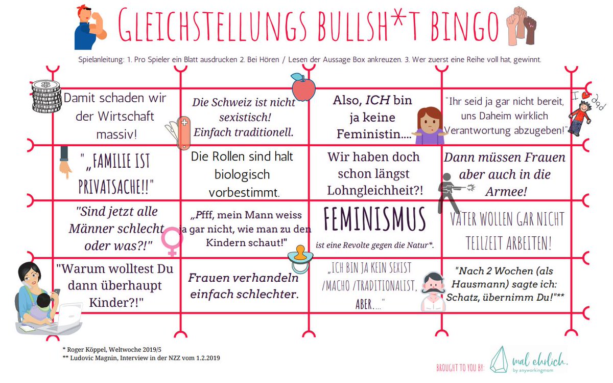 Jessica Allemann On Twitter Gleichstellung Wir Jubeln Und Spielen Bullshit Bingo Https T Co Ap71bnqjgb