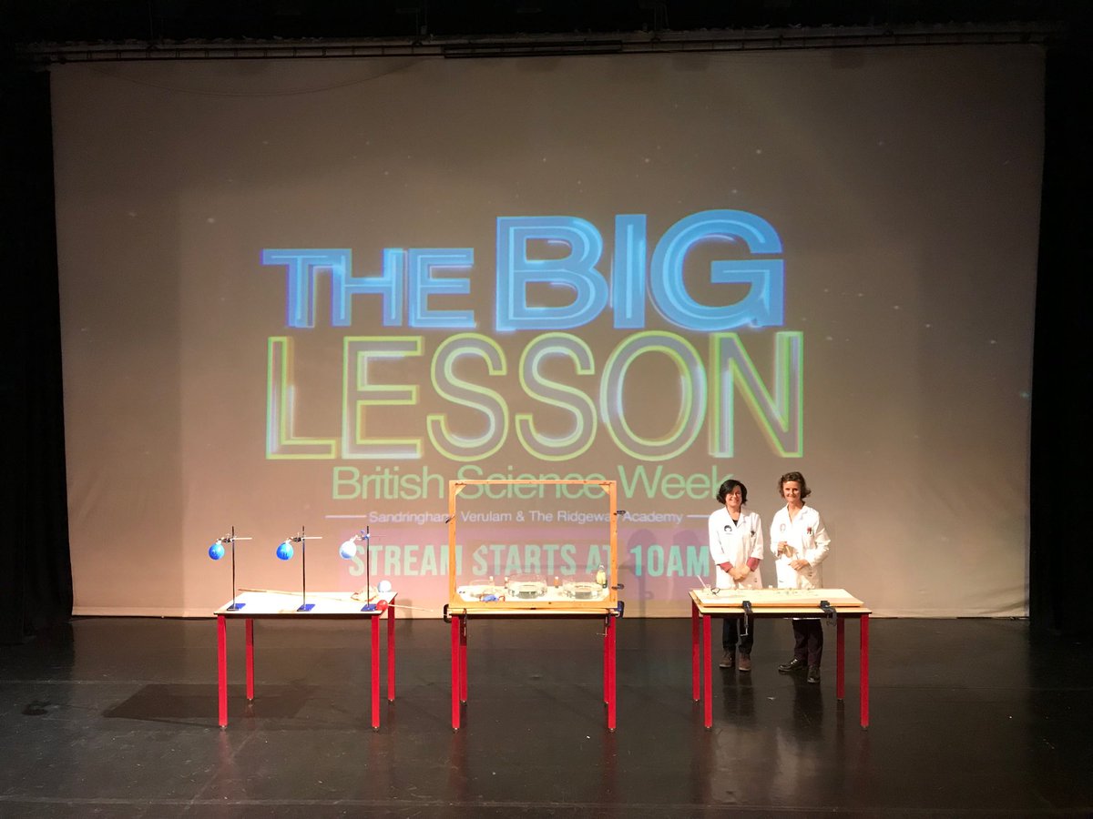 All ready for The Big Lesson⁦ @SandringhamSch1⁩ ⁦<a href="/Ridgeway_AC/">Ridgeway Academy</a>⁩ ⁦<a href="/verulamschool/">Verulam School</a>⁩  #ScienceWeek2019 #STEM #BSW2019