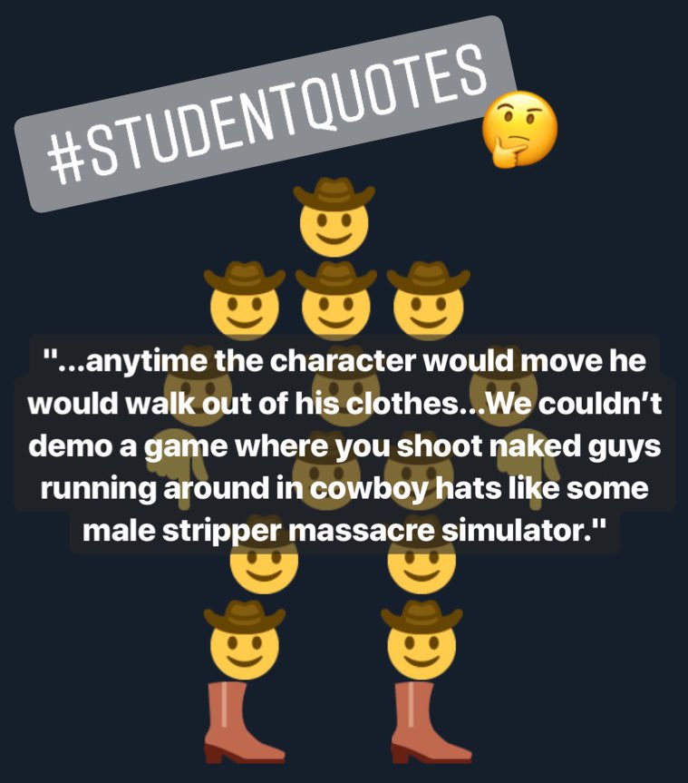 robmsantos's tweet photo. #studentquotes #latenightgrading #gamedev #globalgamejam https://t.co/aWNz444fHg