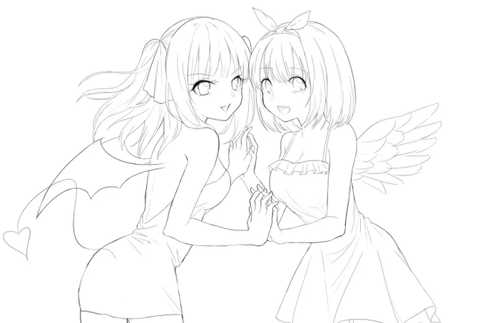 今度はニ乃と四葉を描いてみて 