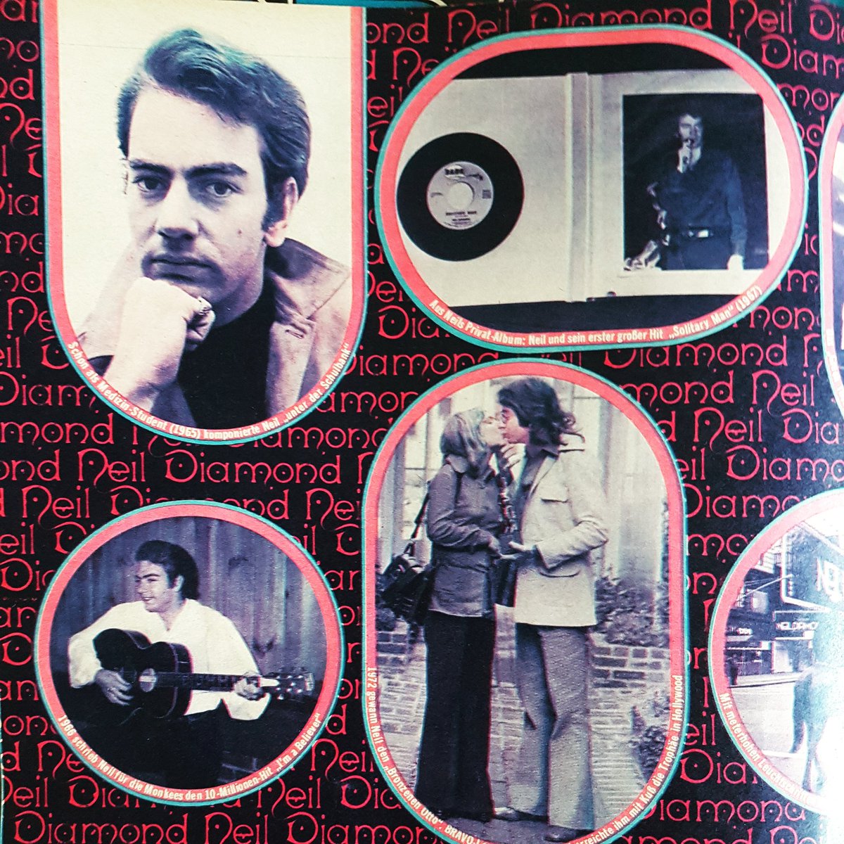 NDiamondFansDE's tweet photo. #Staralbum in German #teenmag @bravomagazin (May #1975). They misprinted @neildiamond 's  birth year, btw, making him four years younger 😉 #fan #collectible #vintage https://t.co/Pu88Rq96Sl https://t.co/v91fBJSMRR
