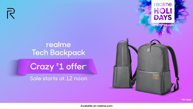 realme bag flash sale