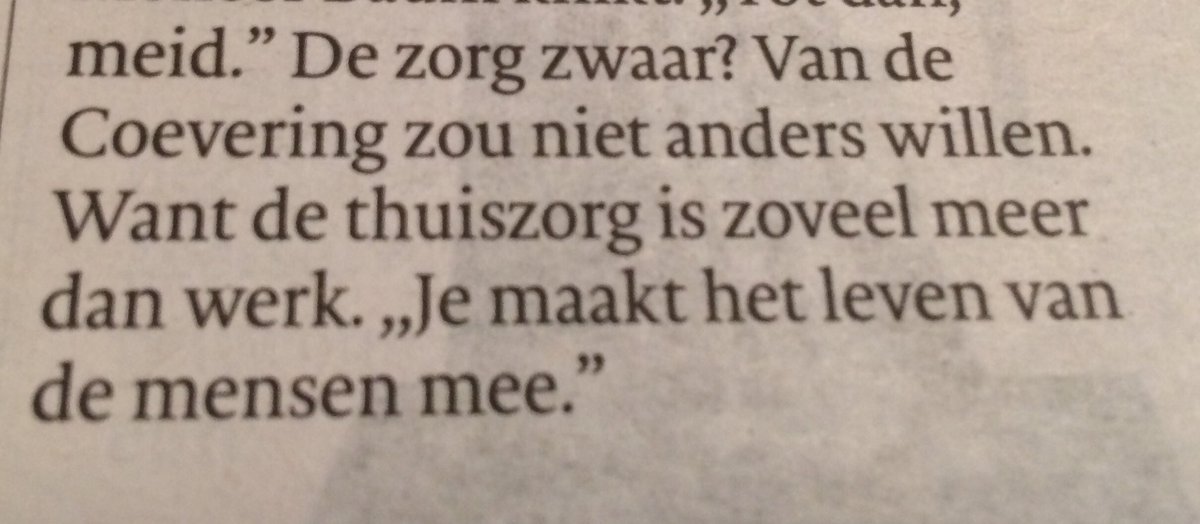 Marjon38's tweet photo. Mooi artikel vandaag @brabantsdagblad over werkgeluk in de zorg #werkgeluk #hpbb https://t.co/37hZw9qhq0