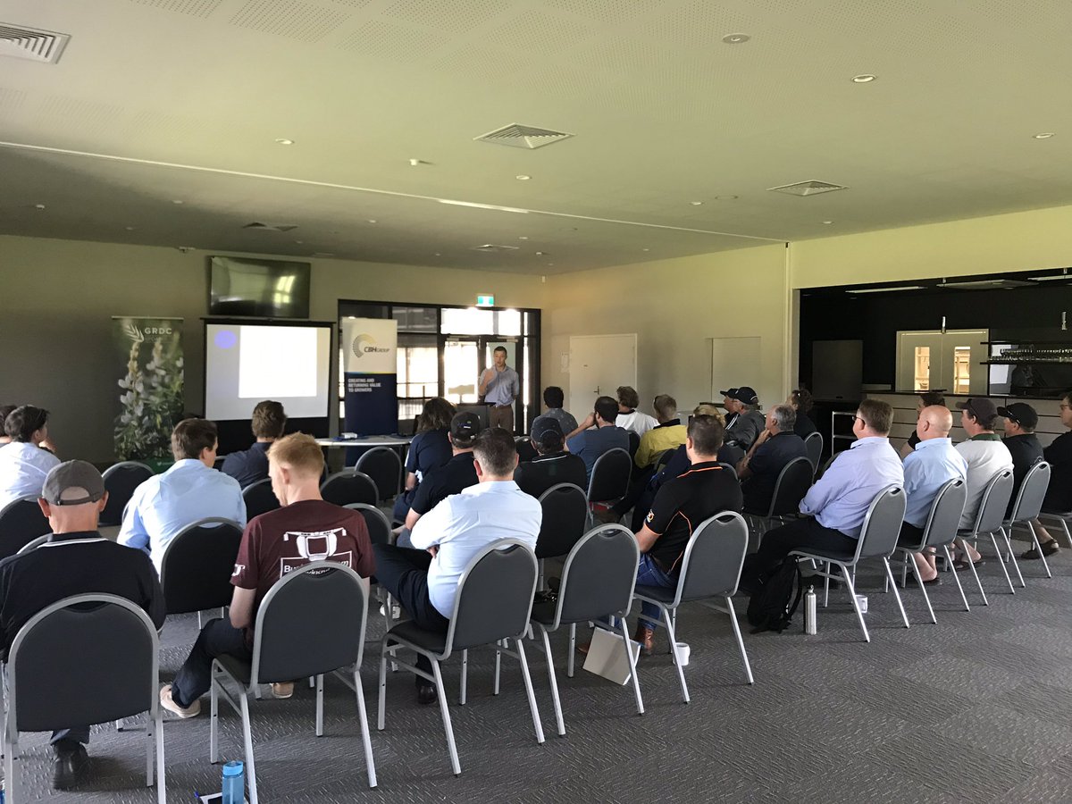 SabinIvey's tweet photo. @millardmarkets kicking it off at the @CFIG_AG Trial Update &amp; AGM with a thought provoking presentation on the economy and interest rates #anz #cfig #grdc #anzagri https://t.co/3jsfwsmHd4