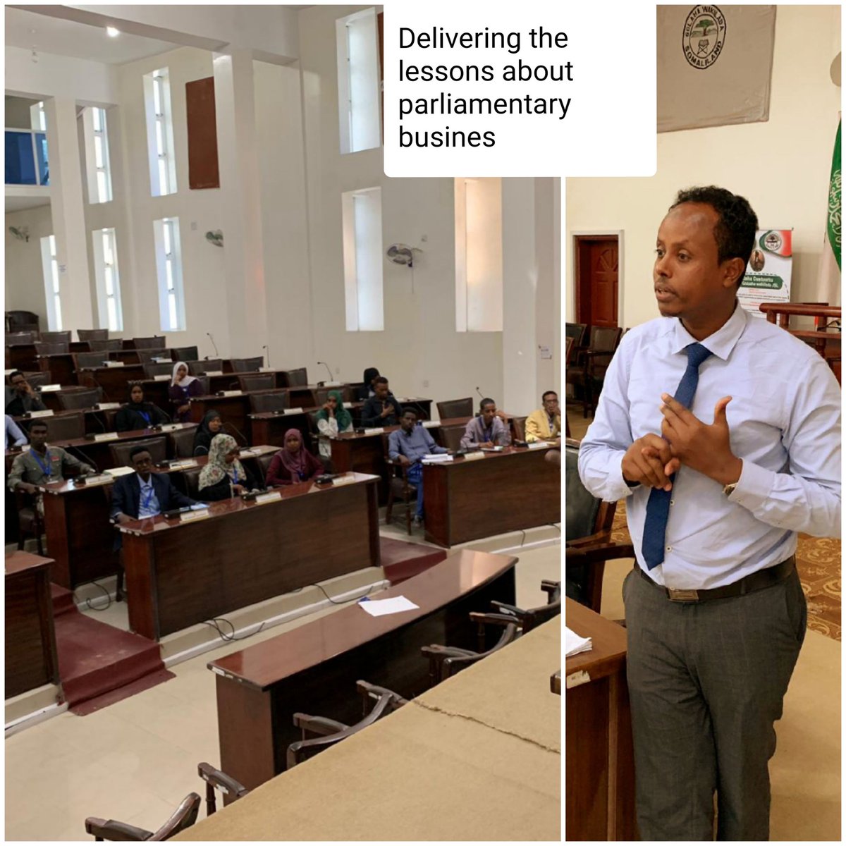 AFodda's tweet image. Today, the speaker of the House of  Representatives Hon. Bashe has received a group of fresh young graduates those from all regions in Somaliland, the senior MPs and staff delivered lessons about parliamentary business, the event was organised by Centre for Policy Analysis