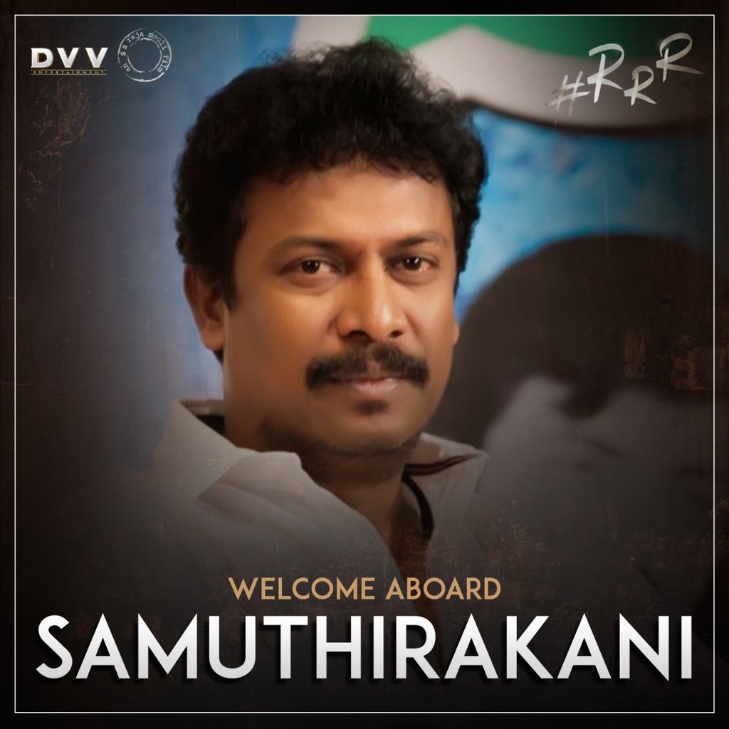 RRRMovie's tweet photo. . @thondankani Sir, glad to have you play an eminent role in the film. Had a great time working with you in the first schedule... 
#RRRPressMeet #RRR 

@ssrajamouli @tarak9999 #RamCharan @dvvmovies @RRRMovie https://t.co/WG2A9JqBfj
