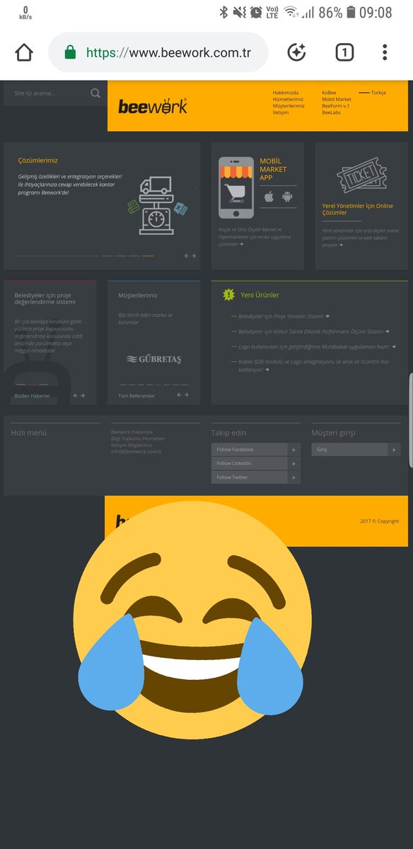 aydogandev's tweet image. İroninin dibi. Sabah sabah güldürdüğü için #BeeWork ekibine teşekkürler.