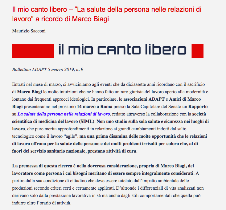 MicheTiraboschi's tweet photo. Oggi a Roma per ricordare il professor Marco Biagi. Una riflessione sul rapporto tra salute e lavoro, perché la grande trasformazione è anche demografica e non solo tecnologica. E poi i premi @MinLavoro @Adaptland a laureati e dottori di ricerca sui temi del diritto del lavoro https://t.co/AElKb65zNj