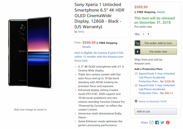 UShah911's tweet photo. @SonyXperiaUS @SonyMobileNews Are you serious? or that release date a a mistake? #xperia1 https://t.co/MIua1pU5ec