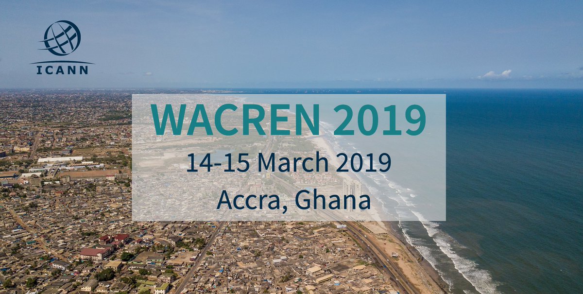 ICANN's tweet photo. We are in #Ghana for #WACREN2019, where @yaovito will talk about Identifier Technology Health Indicators (#ITHI). #ICANN is a sponsor. For more info and full agenda >> https://t.co/zoEO8wGW5j Participate remotely >> https://t.co/Jm6MM8sAda @WACREN https://t.co/OXdjqu9dyr