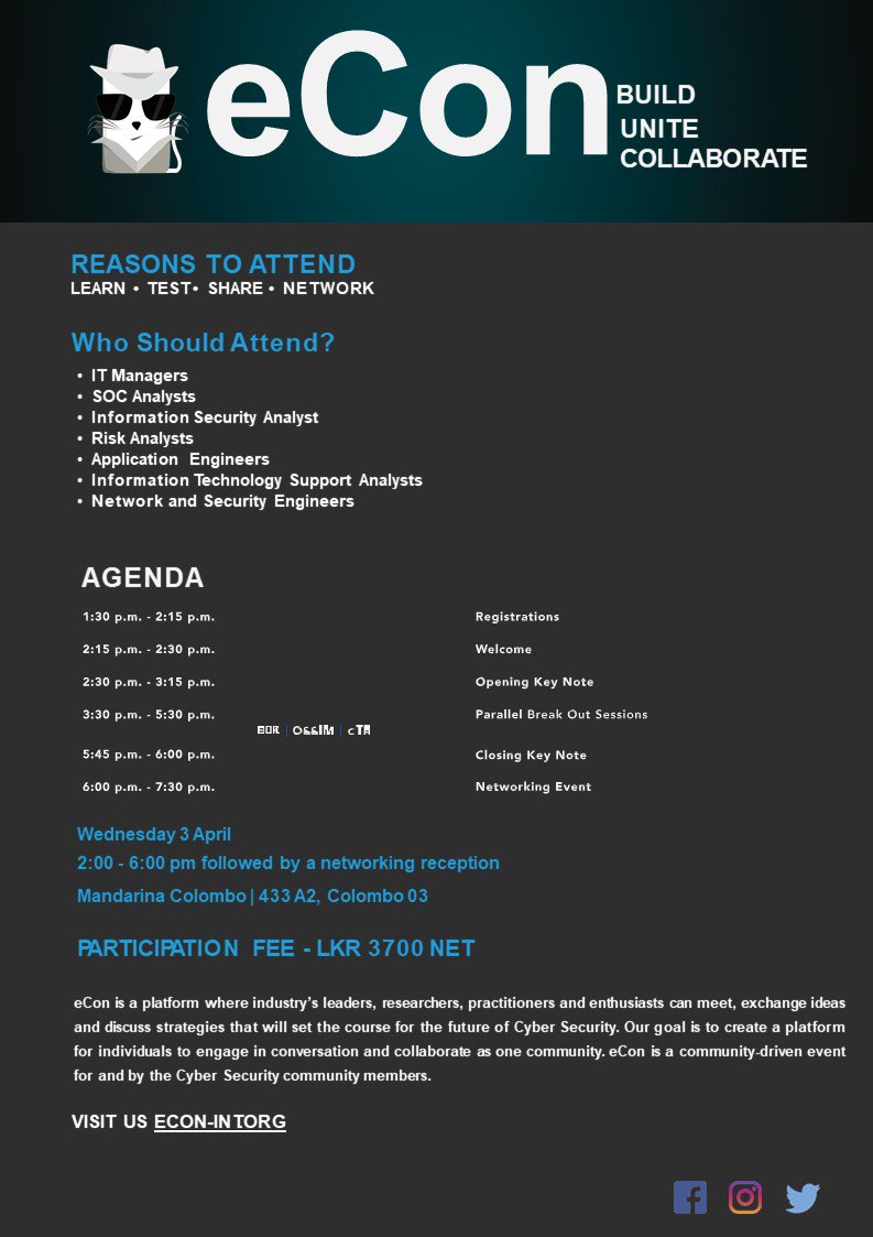 AhamedMashoor's tweet image. #eCon #eCon2019