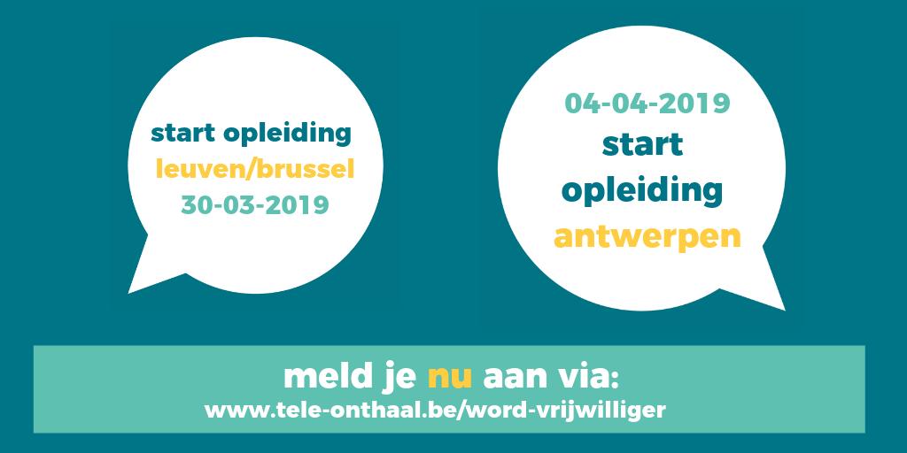 Is vrijwilligerswerk bij Tele-Onthaal iets voor jou? We heten je hartelijk welkom! De eerstvolgende opleiding start in #Brussel #Leuven op 30 maart, in  #Antwerpen op 4 april. Meld je nu aan via buff.ly/2N4HF1y