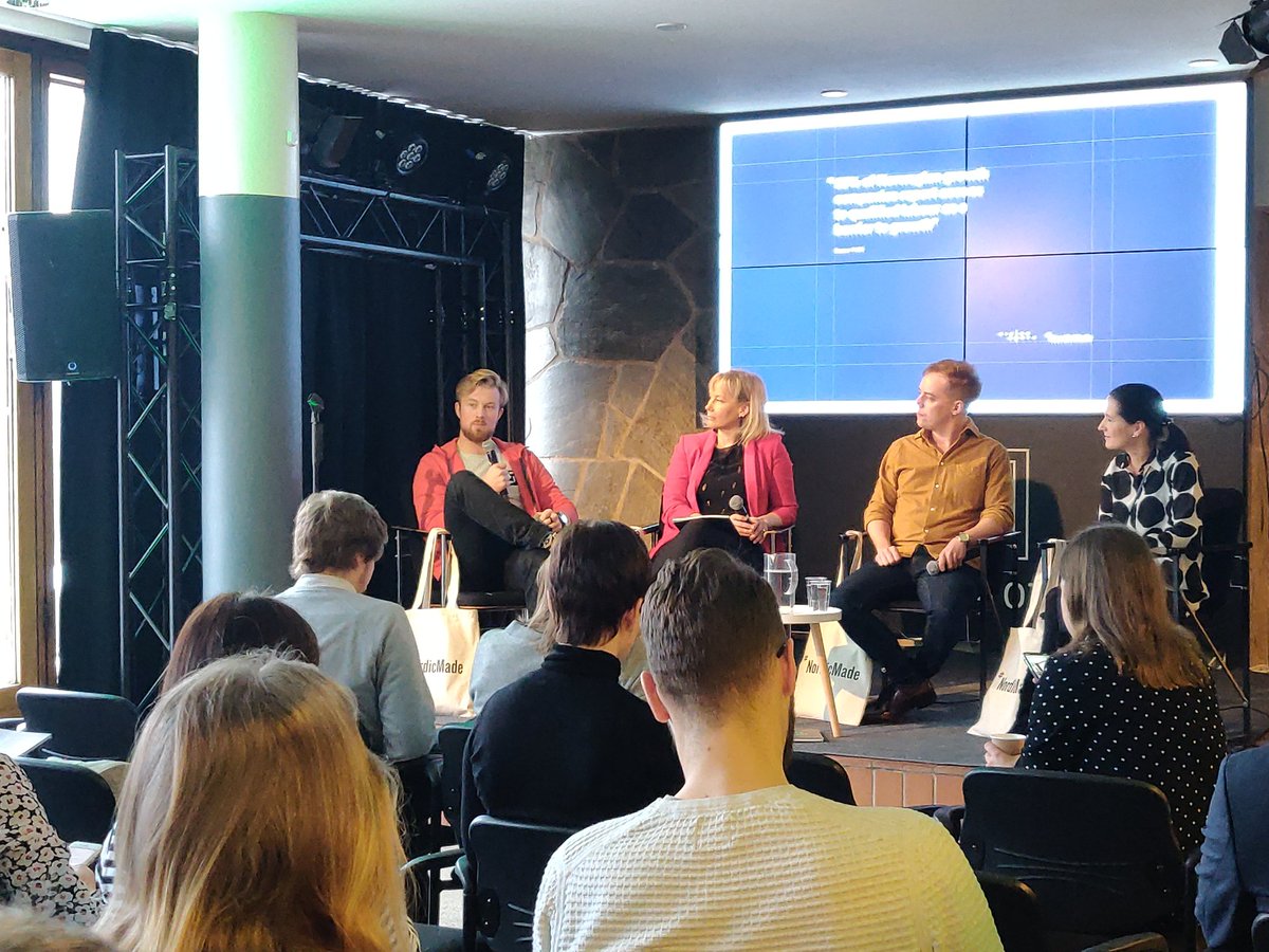<a href="/RisingNorthFund/">Rising North</a> funded 40 different projects in the Nordics lead by 97 different organizations for the past 2 years! Thank You for bringing the #nordic ecosystem closer 🙏  #NordicMade #helyes In the panel ➡️ <a href="/InkaM/">Inka Mero</a> <a href="/AndreasSaari/">Andreas Saari</a> <a href="/mykkanen/">Sami Mykkänen</a> <a href="/PiaSantavirta/">Pia Santavirta</a>