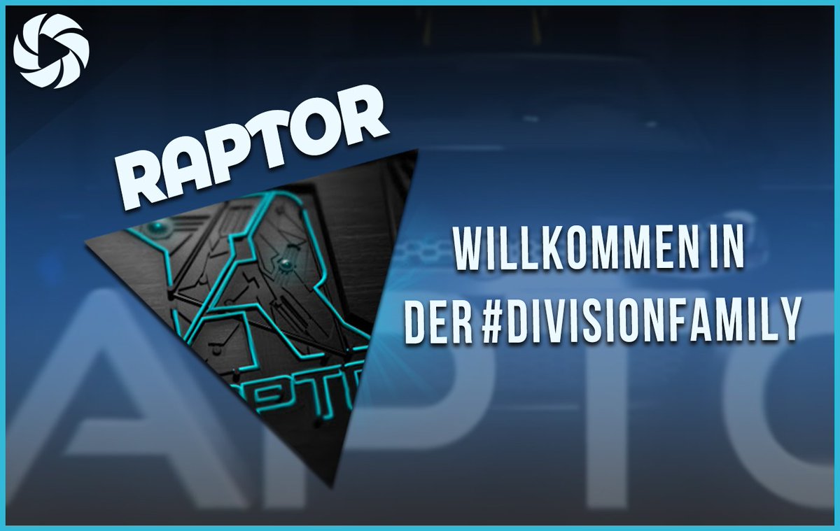 DivisionNetDE's tweet photo. Herzlich Willkommen, Raptor, in der #DivisionFamily! 🥳
Raptor veröffentlicht #Gaming Videos und Inhalte über Themen, wie #Artikel13 😎 https://t.co/RIic7EChLw