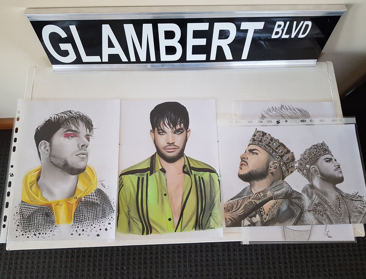 Incredible drawings from Estelle Adam Lambert Drawings. I commissioned the <a href="/AttitudeMag/">Attitude Magazine</a> one (green shirt) and couldnt help myself and bought 2 more. <a href="/adamlambert/">ADAM LAMBERT</a> #ozglambert #glambert #GlambertsAustralia