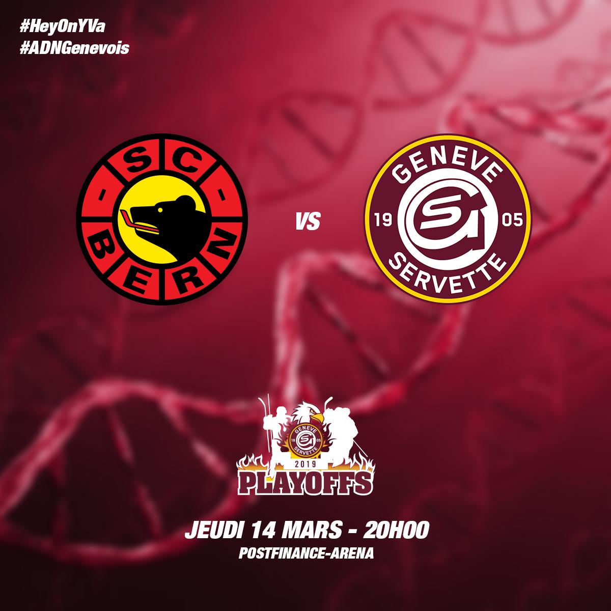 officialGSHC's tweet photo. 💥 GAMEDAY 💥
🏆 National League
🔥 #Playoffs 1/4 de finale - Acte III
🏒 @scbern_news vs #GSHC
📍 PostFinance-Arena
⌚ 20:00
🎙 @radiolacch &amp; @GeneveSports 
📺 McSorley's Sports Bar &amp; Steakhouse

#SCBGSHC #HeyOnYVa https://t.co/B4lAynQxSW
