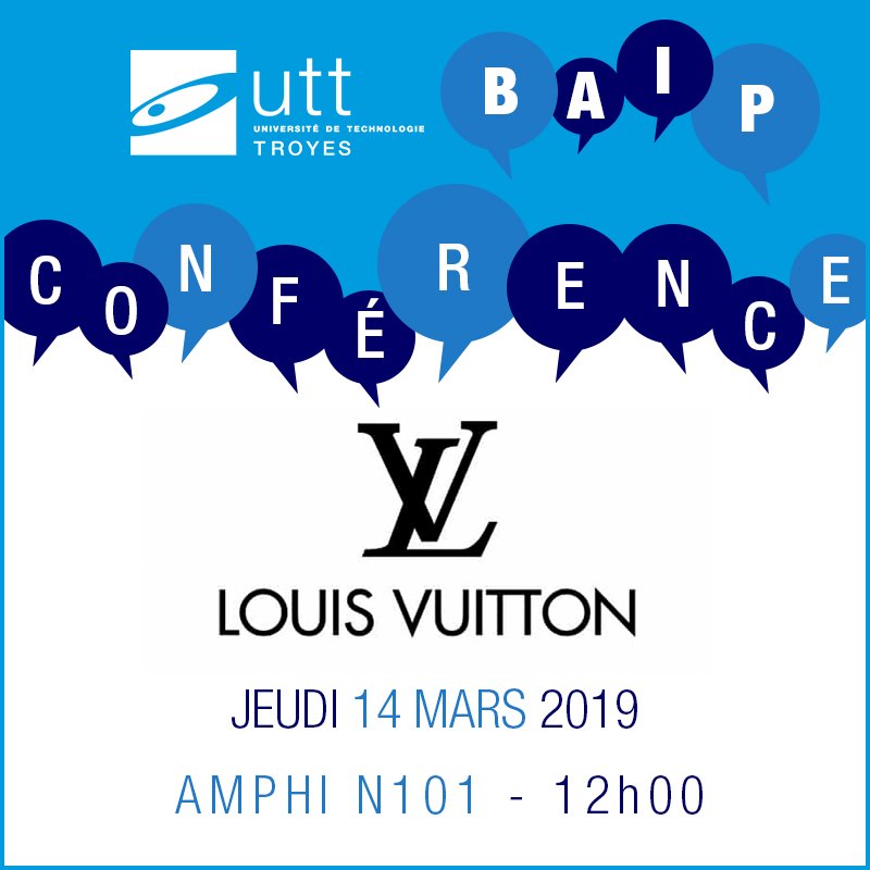 UTTroyes's tweet photo. #CONFERENCE #BAIP
F.Michot interviendra sur la thématique: "Comment la Supply Chain intégrée de #LouisVuitton évolue dans un contexte économique de plus en plus volatil et complexe ? Quelles sont ces caractéristiques ?"
Tous les étudiants sont les bienvenus !
#InsertionPro #Stage https://t.co/qcCdcGq1ZE
