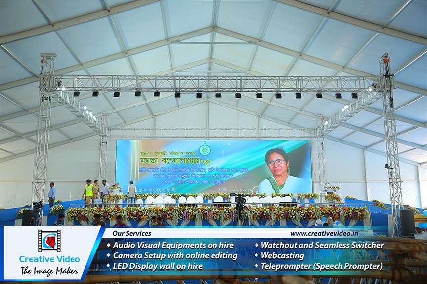 imagemakerkol's tweet photo. Our #LEDWall, #Onlinecamera #MediaOutput Set-up at the Inauguration of #MatiUtsab2019 at #Tarakeshwar on 22nd February 2019 https://t.co/DfjGnaSkLW