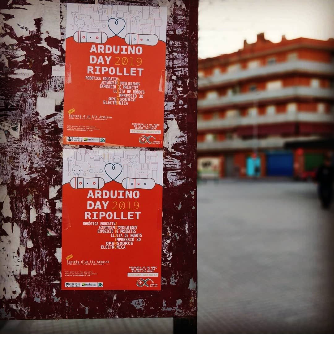 RipoLab's tweet image. No t&apos;ho perdis #ArduinoD19 #Ripollet el 23 de març 😉😉😉
