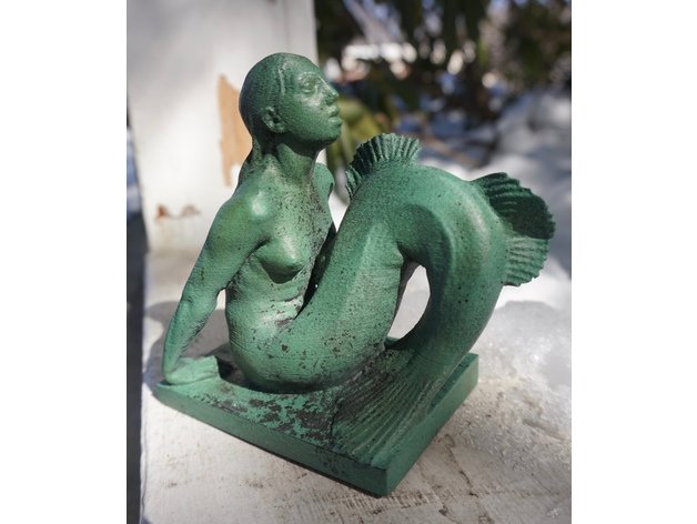 GeoffreyHM's tweet photo. Amazing #3Dprinting and #painting job from #Bavery on "Mermaid",Anne Marie Carl Nielsen (1863-1945), bronze, The National Gallery (Copenhagen, Denmark). https://t.co/gK6Ih3pct2 @ThmMuseum @smkmuseum @thingiverse @3D_Digi_SI https://t.co/k64Ks3hxtU