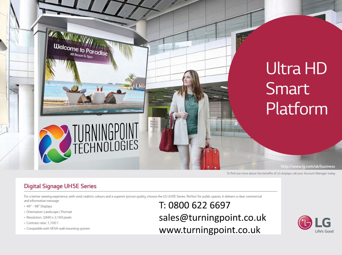 TPTechLtd's tweet image. #LG large format displays #digitalsignage #DOOH #Videowall #lifesgood #lfd Turningpoint can supply and install various sizes of digital signage #potrait #landscape #scatterwall