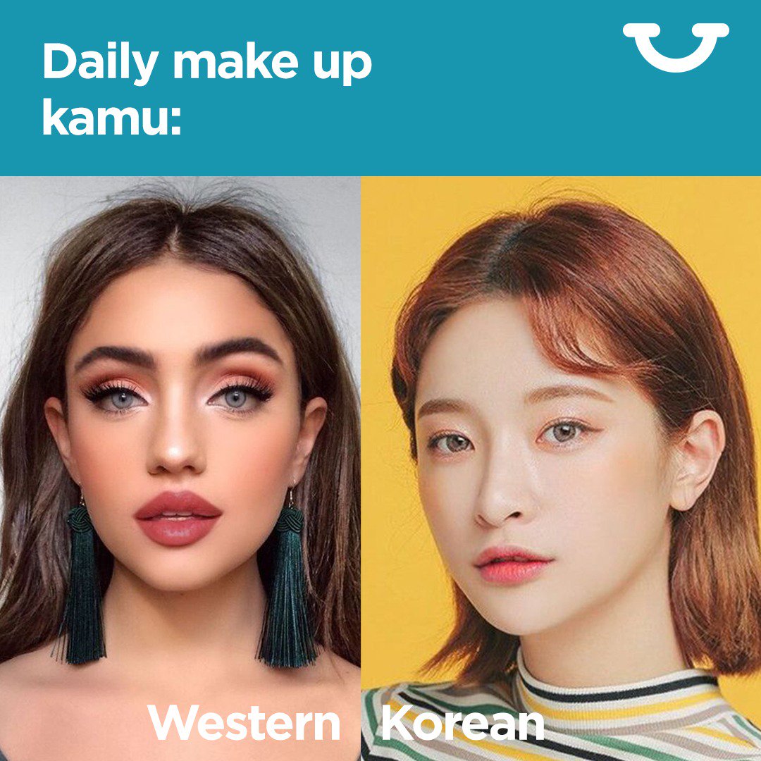 HomeTesterID's tweet photo. Referensi make up mana yang jadi pilihan kamu dalam sehari-hari, Home Tester? Lebih ke western atau kekoreaan? Vote yuk! ๐๐
#hometesterclubid #hometester #makeup #reference #westernmakeup #korean #asianmakeup #htcfun https://t.co/nmDKAtosVX